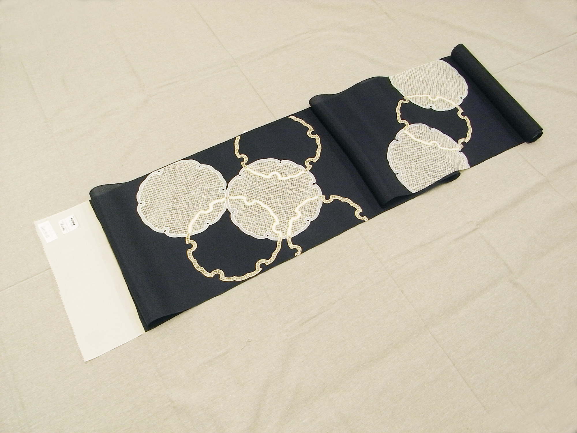 絹芭蕉布型染め花柄