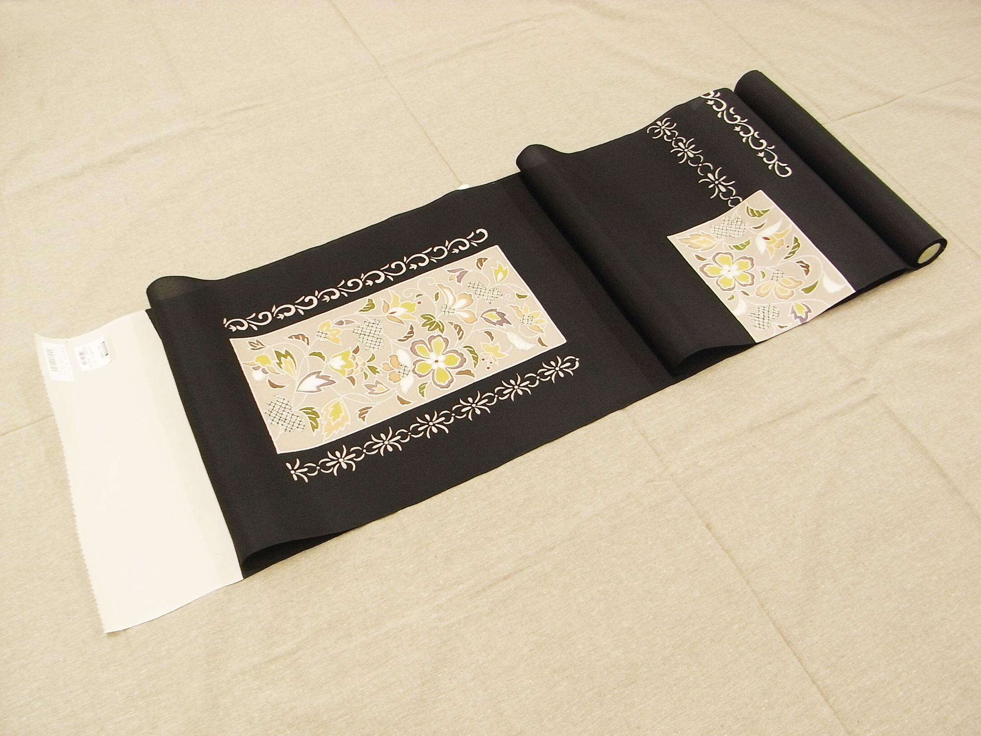 絹芭蕉布型染更紗柄